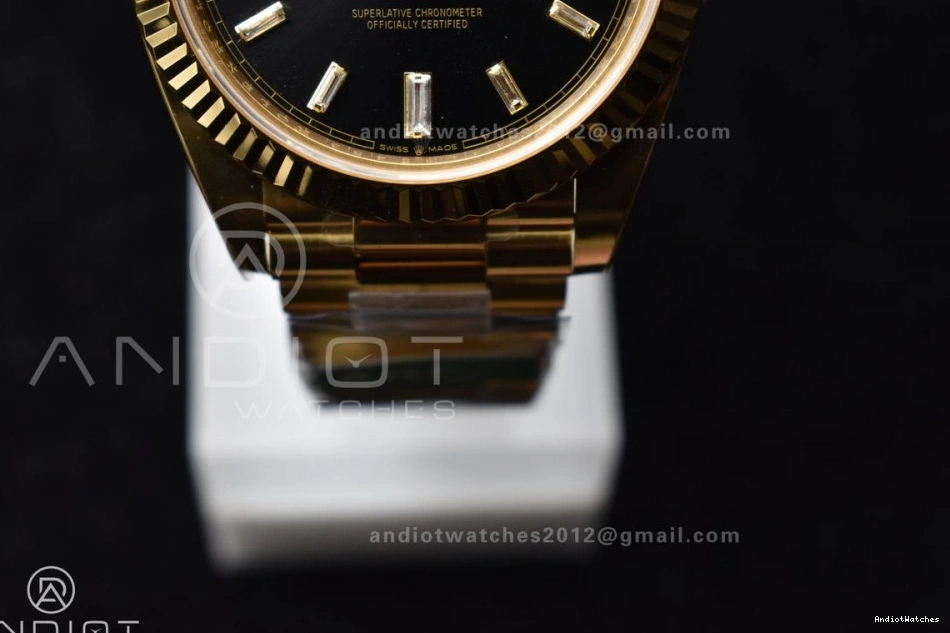 Soft 1:1 Date Bracelet ARF Weight) Crystal On President (Gain 656 Best YG Day Edition Black Dial 228238 VR3255 40 0228